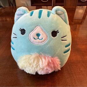 Squishmallow 5" Corinna the Fuzzy Blue Cat  Kellytoy Plush Toy